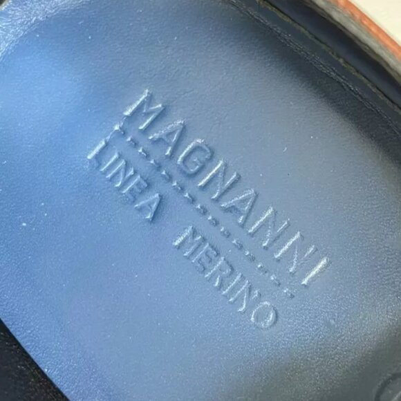 Magnanni Linea Merino 16923 Brown Leather Loafer Dress Shoes Slip On Men's 7 M - Picture 7 of 12